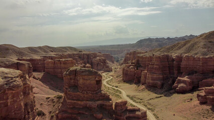 Fototapeta na wymiar Charyn canyon, beauty in the canyons, canyon