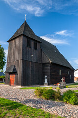 Church of Saint Apostles Szymon and Judy Tadeusz in Kosieczyn, Lubusz Voivodeship, Poland	 - obrazy, fototapety, plakaty