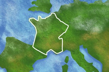 France map europe zone atlas