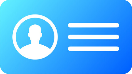 Identification card icon in gradient colors. Id card signs illustration.