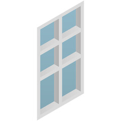 Isometric window frame