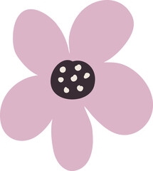 Abstract flower shape doodle