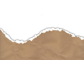 torn cardboard border element