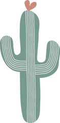 Obraz premium Abstract cactus shape doodle