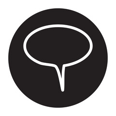 Speech bubble color line icon.  Communication cloud.