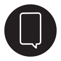 Speech bubble color line icon.  Communication cloud.