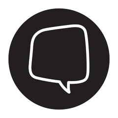 Naklejka premium Speech bubble color line icon. Communication cloud.