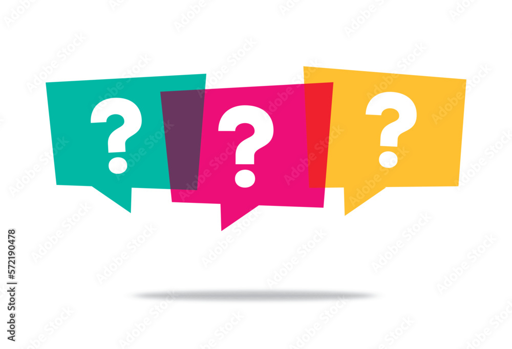 Poster Message box with question mark icon. Vector 10 eps.