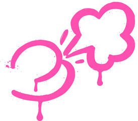 Comic fart pink spray paint