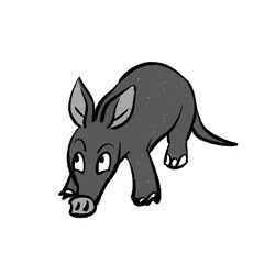 ツチブタ イラスト  モノクロ