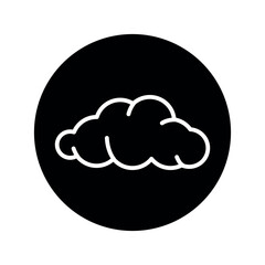 Cloud black line icon. Atmospheric phenomenon.