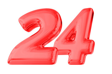 24 Red Number 