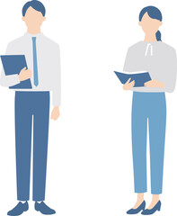 ビジネスパーソンの全身イメージ　事務