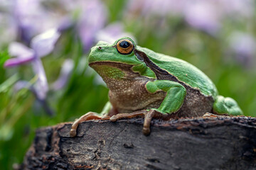 Żaba na pniu © Magda