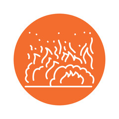 Hell black line icon. Pictogram for web page