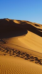 Pustynia Sahara Merzouga Maroko wydmy piaskowe - obrazy, fototapety, plakaty