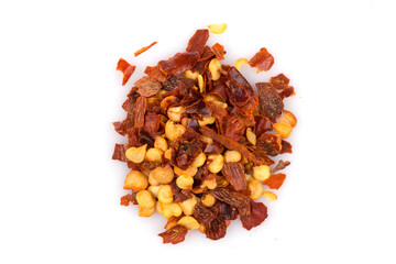 Pile of a crushed red pepper