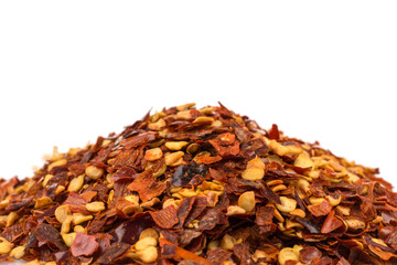 Pile of a crushed red pepper