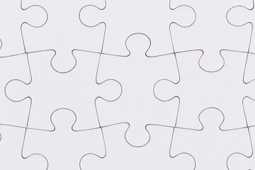 white puzzle jigsaw close up
