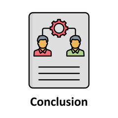 Settings hierarchy Outline with fill Color vector icon that can easily modify or edit

