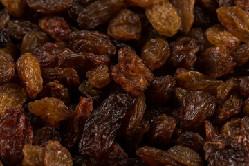 Sweet raisins background