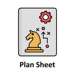 Growth business Outline with fill Color vector icon that can easily modify or edit

