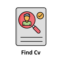 Clipboard Outline with fill Color vector icon that can easily modify or edit

