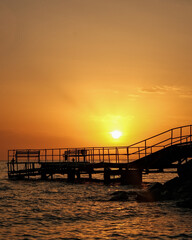 sunset at the pier