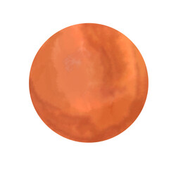 水彩で描いたかわいい火星