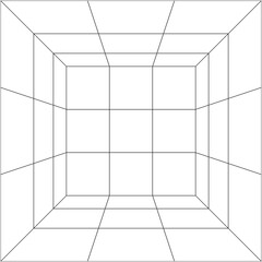 white space with  perspective grid line, 3d rendering