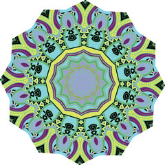 Beautiful round pattern. Vector file for designs