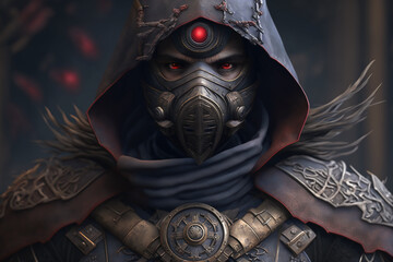 Obraz premium Gloomy Ninja with Armor 