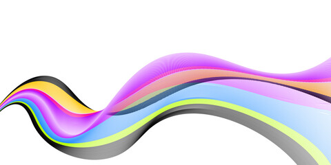 Colorful Abstract Wave for your design, banner, background, wallpaper