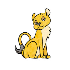 ライオン メス イラスト