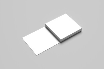 Square Business Card Blank Mockup