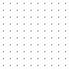 Square seamless background pattern from black tugrik symbols are different sizes and opacity. The pattern is evenly filled. Vector illustration on white background