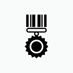 Emblem Icon. Badge, Ribbon Symbol – Vector.       