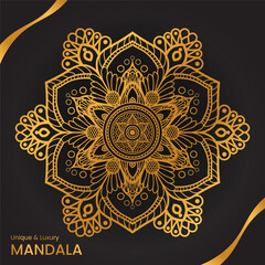 Luxury Gorgios Ornamental Mandala Pattern. Henna Tattoo Mandala.