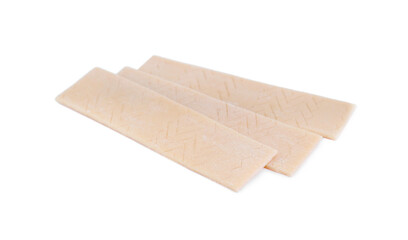 Sticks of tasty chewing gum isolated on white