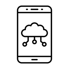 Mobile Cloud Icon