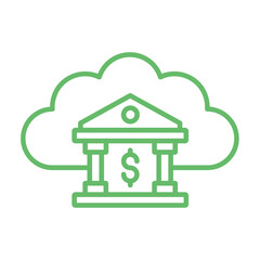 Fototapeta premium Cloud Banking Icon