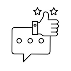 Five star feedback vector icon easily modify

