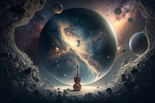 Celestial Symphony Cosmic Wonder Celestial Orchestra Digital Art | AI generated
