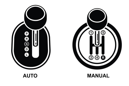 Car gearbox icon isolated on white background vector illustration.