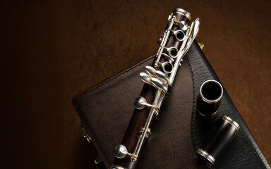 black and white leather under Saxophone