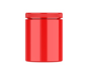 Blank cosmetics plastic jar container for branding and mockup, 3d render illustration.