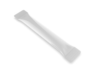 Black Stick Pack Sachet bag template, 3d render illustration.