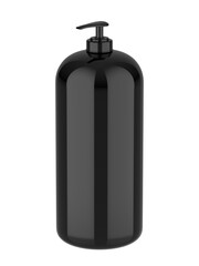 Blank pump cosmetic container mockup, 3d render illustration.