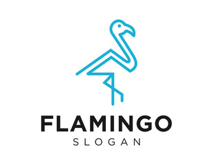 Logo about Flamingo on a white background. created using the CorelDraw application.