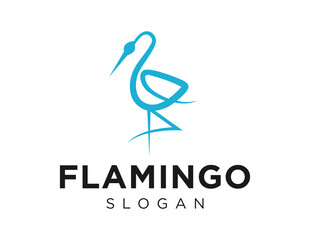 Logo about Flamingo on a white background. created using the CorelDraw application.